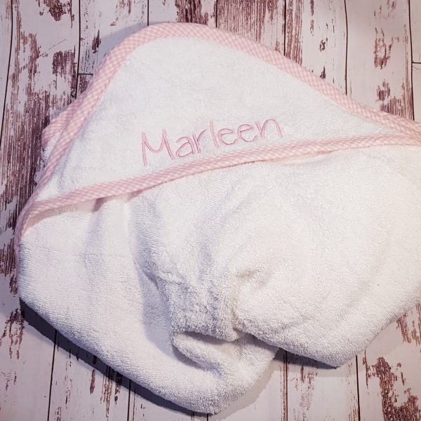 Kapuzenbadetuch 90x90 cm mit passendem Waschlappen - Handtuch personalisiert