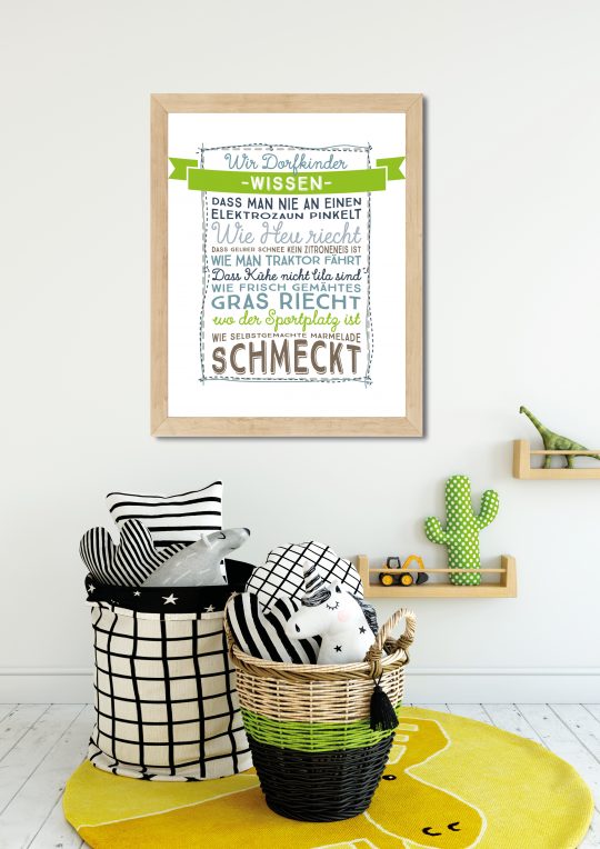 Dorfkinder - Kunstdruck DinA4