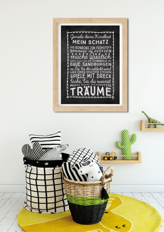 Genieße Deine Kindheit - Kunstdruck DinA4