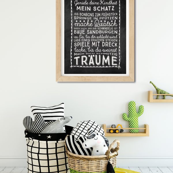Genieße Deine Kindheit - Kunstdruck DinA4