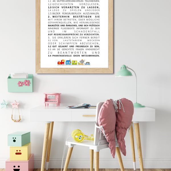 Kinderzimmerregeln - Kunstdruck DinA4
