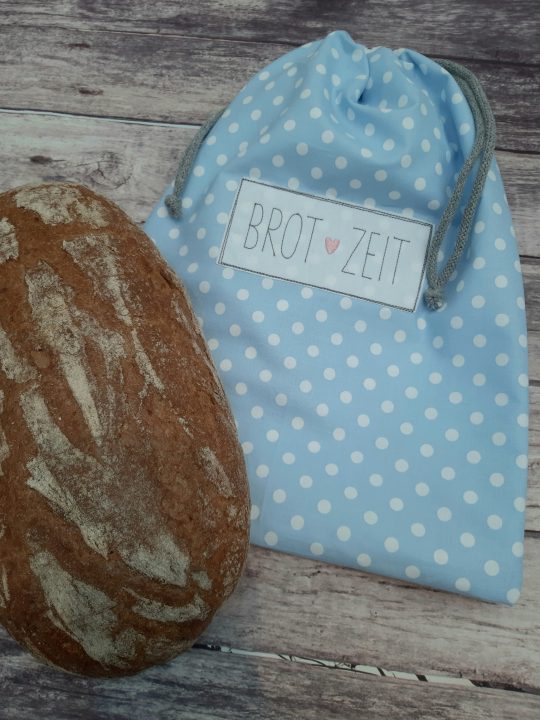 Brotbeutel - Brötchenbeutel mit Brotzeit Applikation