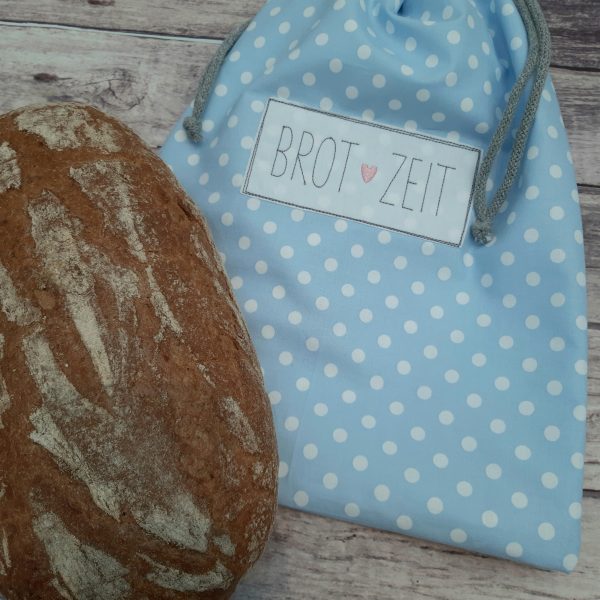 Brotbeutel - Brötchenbeutel mit Brotzeit Applikation