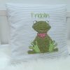 Kissen mit Name - Namenskissen Frosch 30x30cm