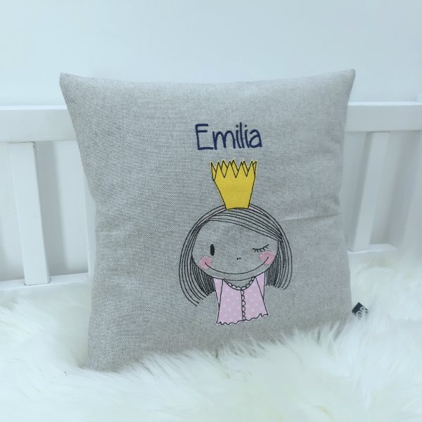 Kissen mit Name - Namenskissen Prinzessin 30x30cm