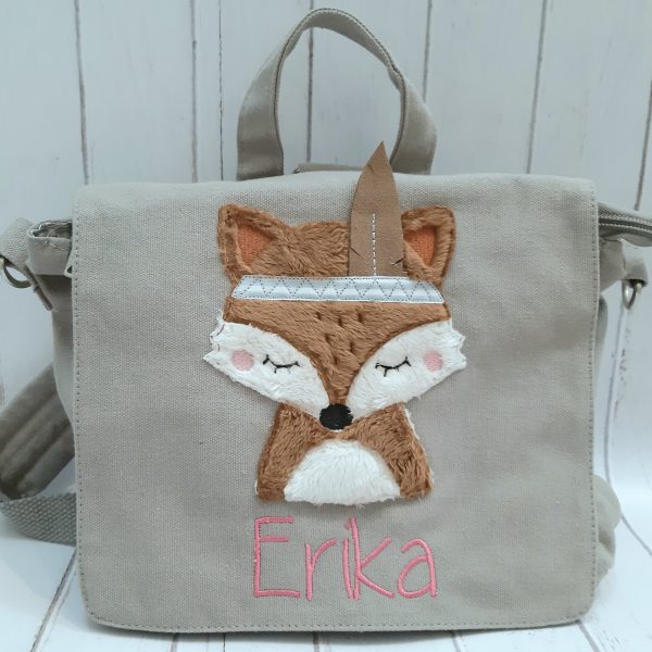 Kindergartentasche mit Namen - Kindergartenrucksack Bohofuchs