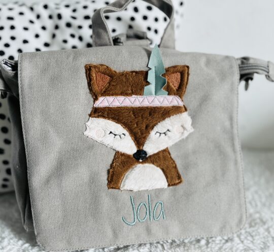 Kindergartentasche mit Namen - Kindergartenrucksack Bohofuchs