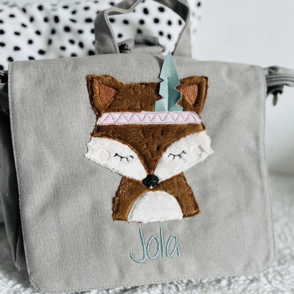 Kindergartentasche mit Namen - Kindergartenrucksack Bohofuchs