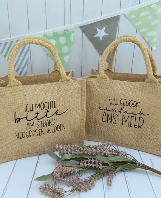 Tasche - Jutetasche maxi - verschiedene Sprüche – Bild 3
