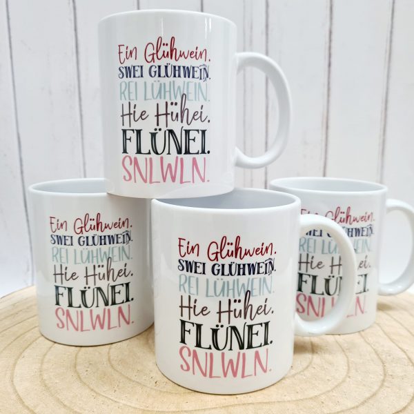 Glühweinbecher - Tasse - Glühweintasse - Ein Glühwein, swei Glühwein, rei Lühwein...