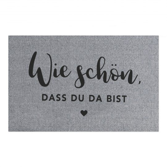 Fußmatte - Wie schön, dass du da bist - waschbar - für Innen- und Außenbereich – Bild 2