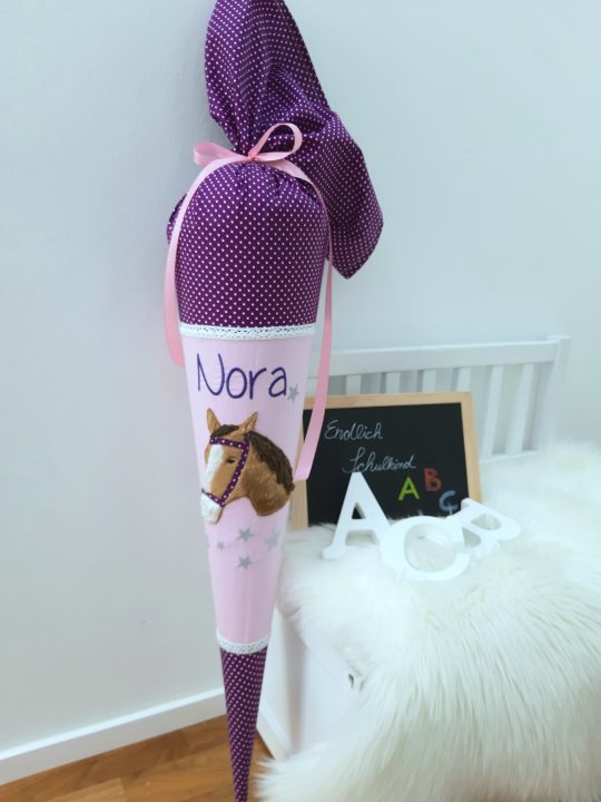 Schultüte mit Name - Zuckertüte - Schulanfang - Schultüte Pferd - Schultüte Mädchen
