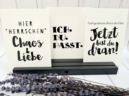 Kartenständer 25cm schwarz