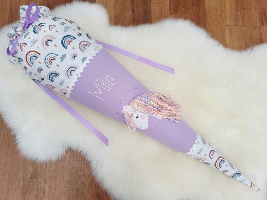 Schultüte mit Namen - Schultüte Einhorn - Schultüte Regenbogen – Bild 4