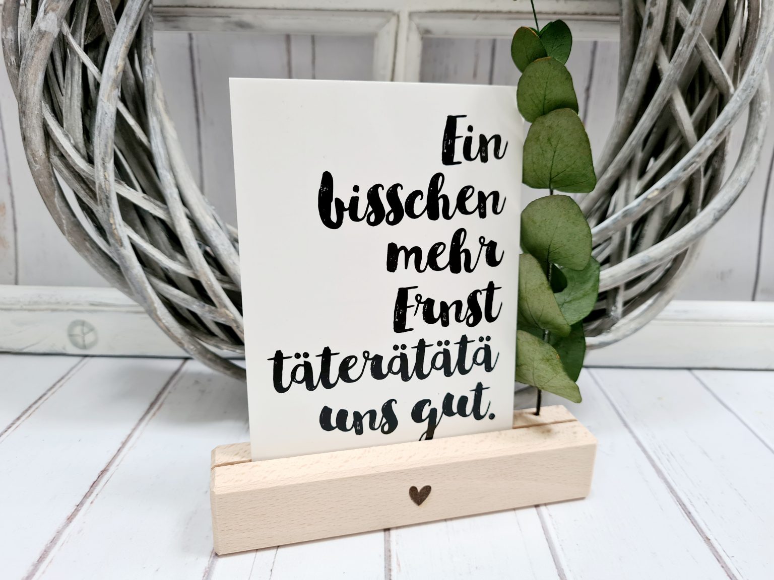 Postkarte Ein bisschen mehr Ernst CoriBri Kreativwerkstatt