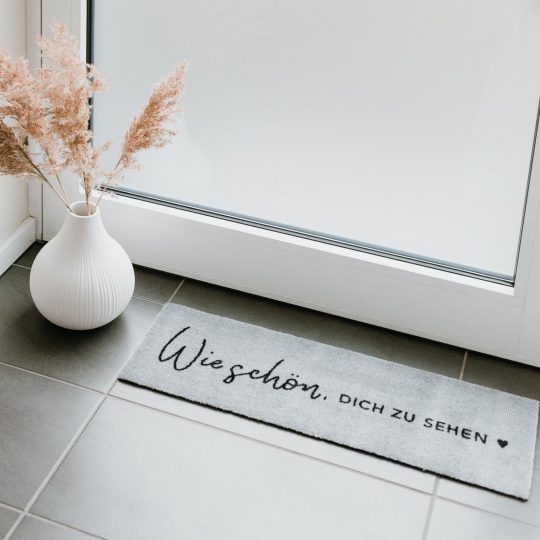 Kleine Polyamid Fußmatte -Wie schön, dich zu sehen- 75 x 25cm – Bild 2