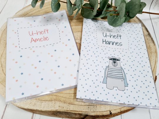 U-Heft Hülle mit Namen, Hülle und Einleger - viele Designs zur Auswahl