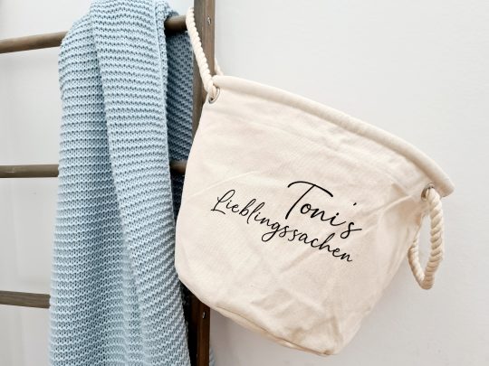 Aufbewahrungstasche // Spielzeugtasche // mit Namen oder anderen Schriftzügen – Bild 2