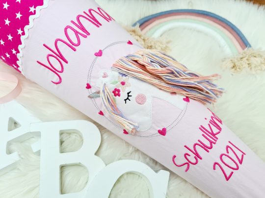 Schultüte mit Namen - Schultüte Einhorn - Schultüte Sternchen – Bild 2