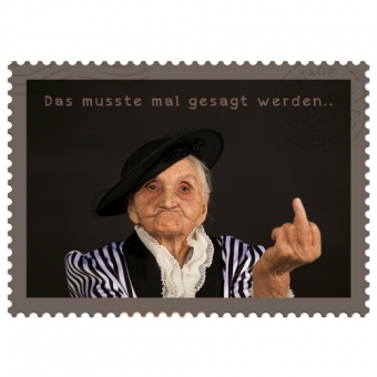 Postkarte - Oma schimpft