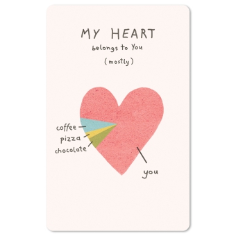 Mini Postkarte - My heart belongs to you