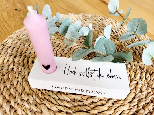 Kerzenblock - Hoch sollst du leben | Happy Birthday