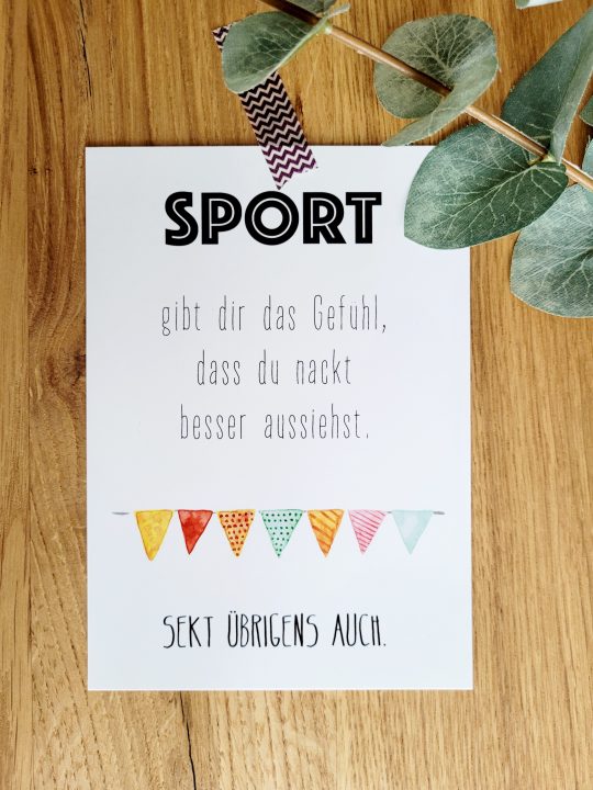 Postkarte - Sport gibt dir das Gefühl...