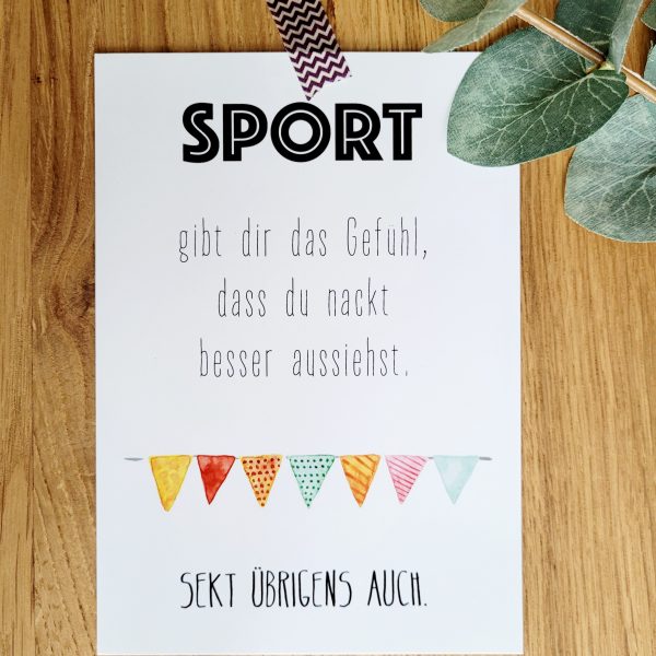Postkarte - Sport gibt dir das Gefühl...