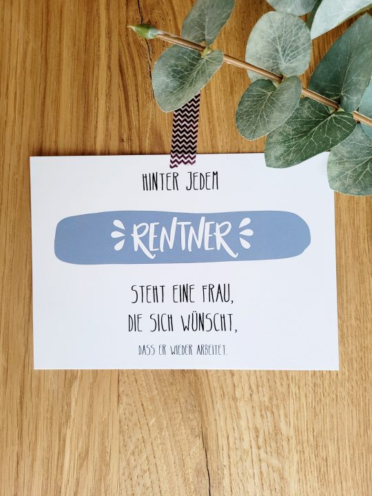 Postkarte - Rentner