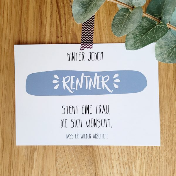 Postkarte - Rentner