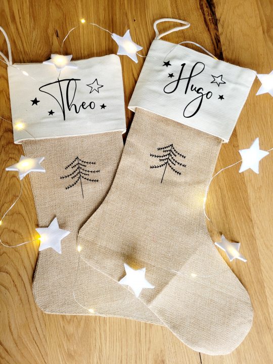 Nikolausstiefel mit Wunschnamen // Weihnachtsstrumpf // Nikolausstrumpf // Nikolaussocke // Weihnachtssocke