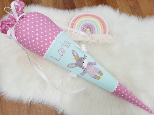 Schultüte mit Name - Zuckertüte - Schulanfang - Schultüte Hase - Schultüte Ballerina Hase
