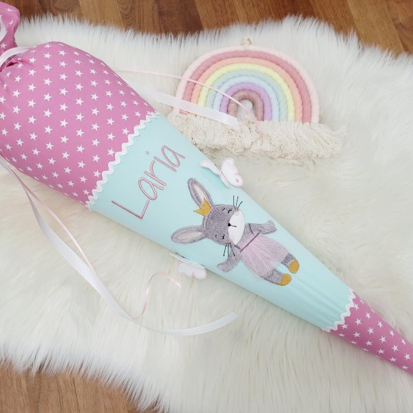 Schultüte mit Name - Zuckertüte - Schulanfang - Schultüte Hase - Schultüte Ballerina Hase