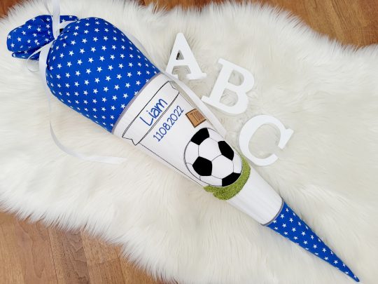 Schultüte mit Name - Zuckertüte - Schulanfang - Schultüte Fußball - Schultüte Junge