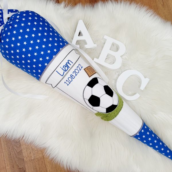 Schultüte mit Name - Zuckertüte - Schulanfang - Schultüte Fußball - Schultüte Junge
