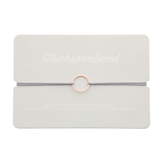 Armband - "Glücksbringer" - rosévergoldet - Kreis