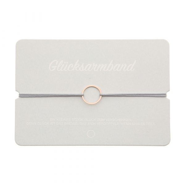 Armband - "Glücksbringer" - rosévergoldet - Kreis