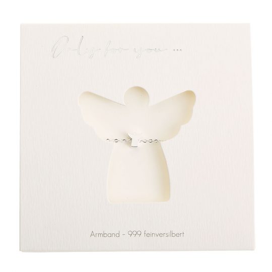 Armband - Only for You - Schutzengel - versilbert