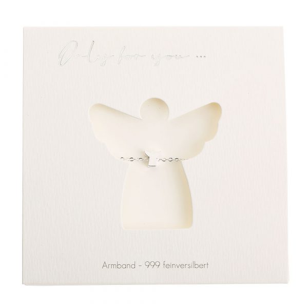 Armband - Only for You - Schutzengel - versilbert