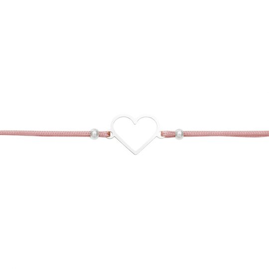 Armband - "Be Happy" - Edelstahl - Herz – Bild 3
