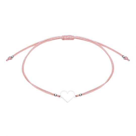 Armband - "Be Happy" - Edelstahl - Herz – Bild 2