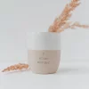 Großer Steingut Becher "Hello New Day" – Bild 2