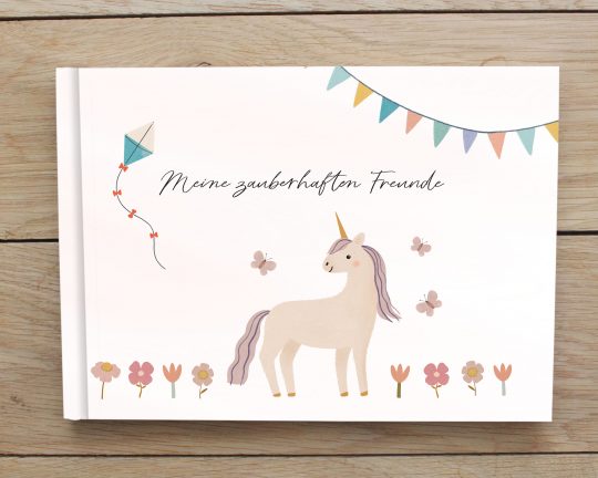Freundebuch für Kinder - Einhorn