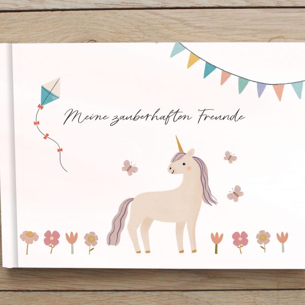 Freundebuch für Kinder - Einhorn