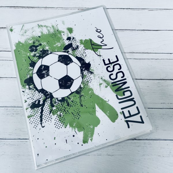 Zeugnishülle "Fußball" mit Namen