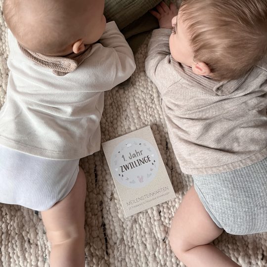Meilensteinkarten Baby Zwillinge "WALD" – Bild 2