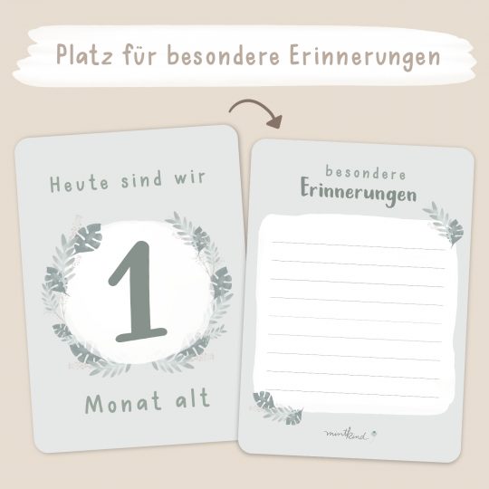 Meilensteinkarten Baby Zwillinge "WALD" – Bild 3