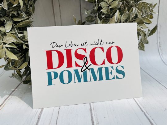 Postkarte - Disco & Pommes