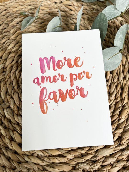 Postkarte - More amor por favor