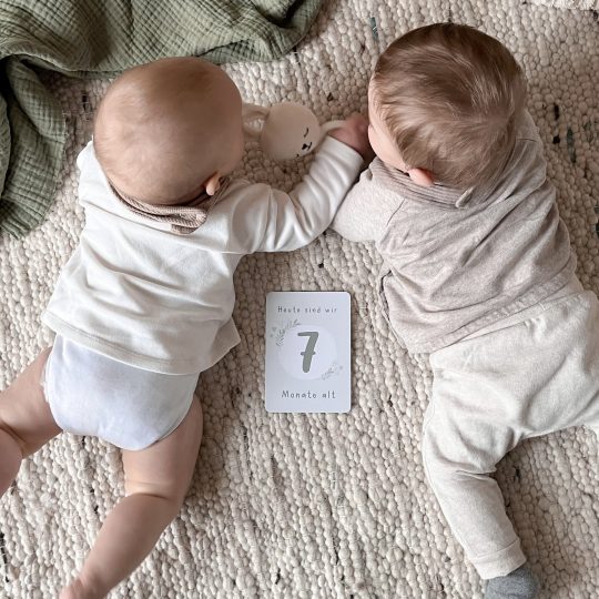 Meilensteinkarten Baby Zwillinge "WALD" – Bild 4
